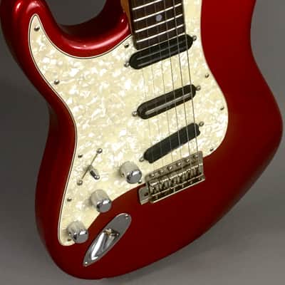 LEFTY! 1986 Vintage Boutique Super Strat Custom Guitar DiMarzio Duncan Candy Apple Red 7.6 Lb HSC image 5