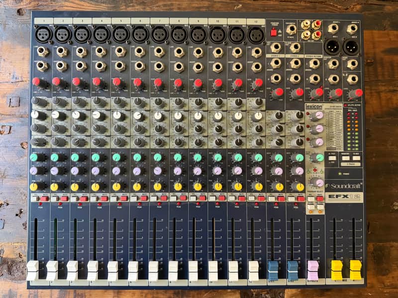Soundcraft EFX12 12-Channel Mixer PA System Desk with Effects 2010s - Black image 1