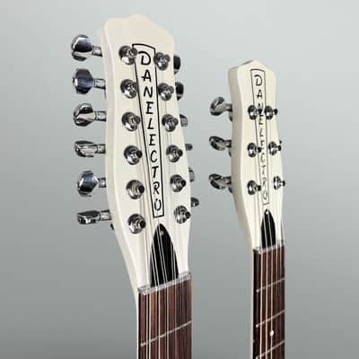 Danelectro Doubleneck 6-String/12-String 2024 - White Pearl image 9