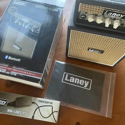 Laney MINISTACK-B-LION Lionheart 6-Watt 4x3" Stereo Bluetooth Mini Guitar Amp Stack 2020s - Blue with Power Adaptor mini-laney-psu image 2