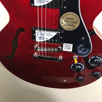 Epiphone Limited Edition Custom Shop Dot ES-335 Pro Electric Guitar - Cherry image 5