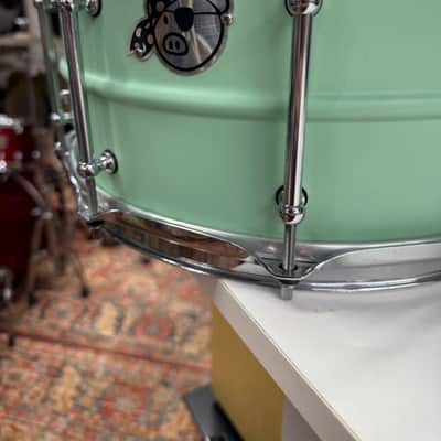 Pork Pie Seafoam Green 14x6.5” Aluminum Snare Drum image 2