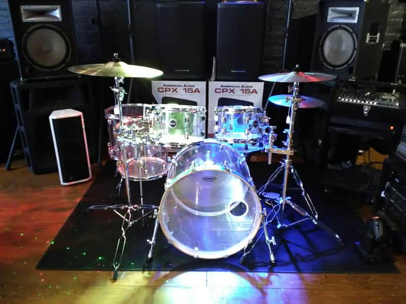 Crush Acrylic Drum Kit 7-Piece Clear Acrylic image 1