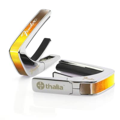 Thalia X Fender Guitar Capo - Chrome, Sunburst with White Perine Logo image 2