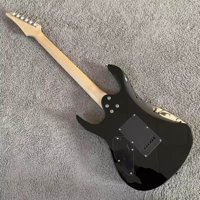 Red Burst HSS Guitar, Maple Neck, Basswood Body image 8