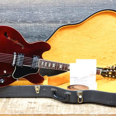 1967 Gibson ES-335TDC Sparkling Burgundy Semi-Hollow Body Electric Guitar w/Case image 11
