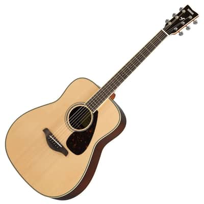 Yamaha FG830 Dreadnaught Acoustic Guitar - Solid Spruce Top - Natural image 4