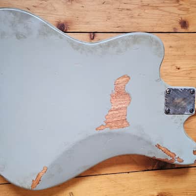Custom Jazzmaster grey guitar relic with P90 pickups 2025 - Grey relic image 7