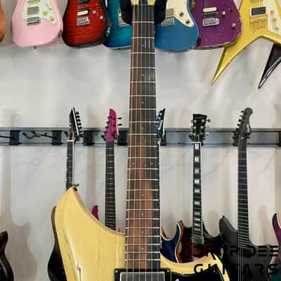 Dunable USA Custom Shop Yeti Electric Guitar w/ Case-Cream w/ Pore Fill image 9
