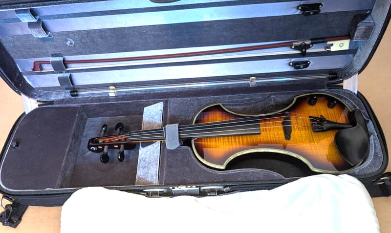 Fender FV-3 Deluxe Electric Violin Sunburst with Hard Case Bow & Accesories image 1