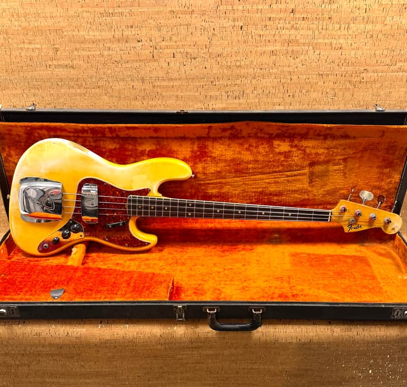Fender Jazz Bass 1966 - Olympic White with Matching Headstock image 1