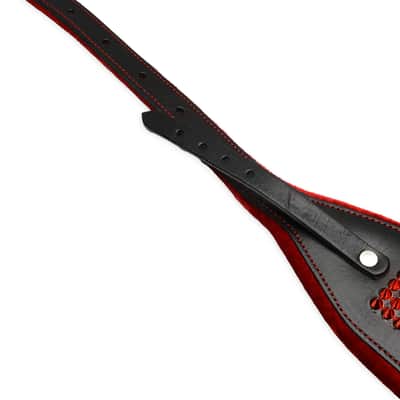Tarazco Red/Black Red Studded Accordion Shoulder Straps - Premium Comfort and Style image 6
