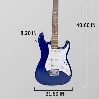 Fender Squier Short Scale 24-Inch Strat Pack - Transparent Blue w/ Tuner image 8