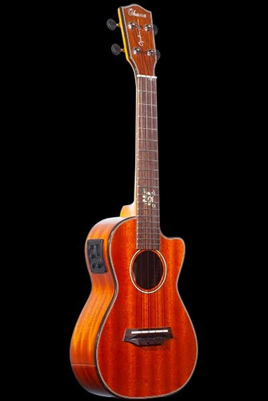 Ohana CK-35CGE-CL Cynthia Lin Solid Gloss Mahogany Concert Ukulele w/Case- Blem image 1