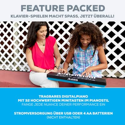Alesis Melody 32 Key Mini Digital Piano - Portable Keyboard with Built-in Speakers, 300 Sounds, 40 Demo Songs, USB-MIDI Connectivity image 2