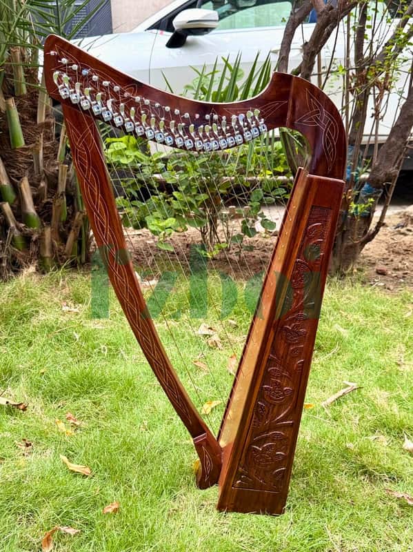 22 String Rosewood Celtic Lever Harp: Irish Lyre with Bag & Accessories image 1