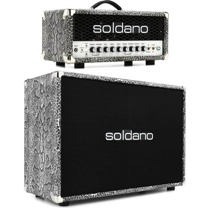 Soldano SLO-30 Super Lead Overdrive 30-watt Tube Head with 120-watt 2x12 Cabinet - Snake Skin image 1