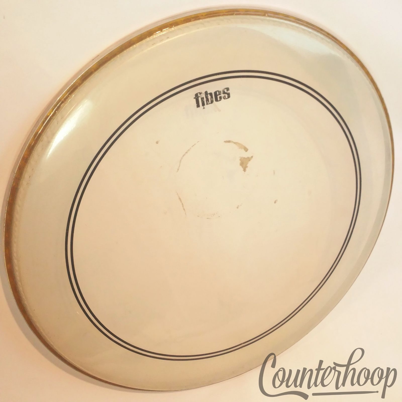 Fibes 20" Bass Drum Logo Head Clear Batter Remo Powerstroke Vintage* — main photograph