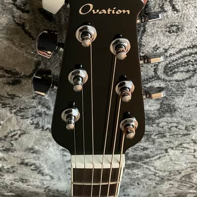 Ovation Celebrity Elite Plus CE44LX-1R Mid-Depth Left-Handed Acoustic-Electric Guitar - New England Burst image 15