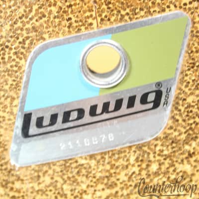 *Ludwig 12x15" Marching Snare/Tom Drum Shell 6Ply Maple Gold Sparkle Vintage 80s image 3