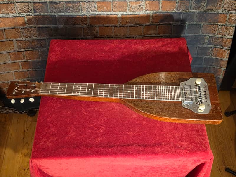 Vintage 1950s Electromuse Lap Steel Electric Guitar Natural image 1
