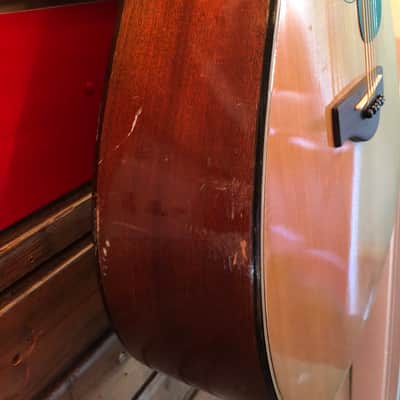 1966-71 Yamaha FG-180 Red Label Jumbo Dreadnought Acoustic Guitar Neck Reset MIJ image 10
