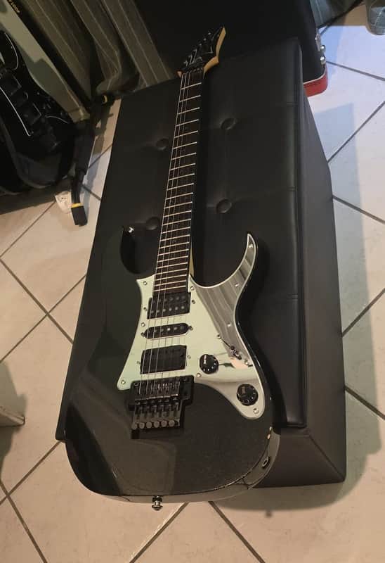 Ibanez Jem7DBK tribute RG550EX Galaxy Black Made in Japan 2000 Jem7dbk MOD image 1