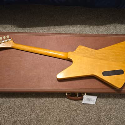 Gibson 2022 Korina Custom Shop '58 Explorer Reissue Guitar, OHSC, COA & All Case Candy, MINT image 9