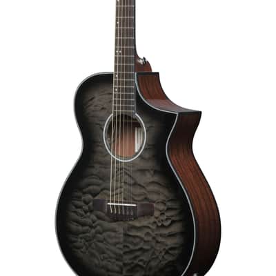 Ibanez AEWC16QA-TKH Transparent Black Sunburst - Acoustic Guitar image 6