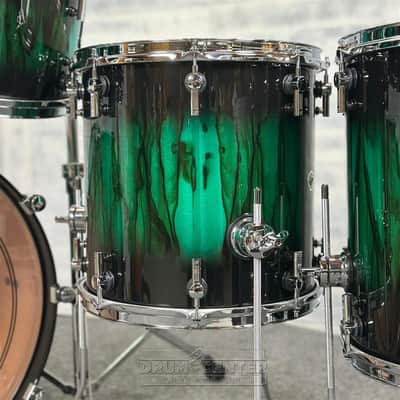 Sonor SQ2 Beech 5pc Drum Set Green Burst over African Marble Gloss image 7