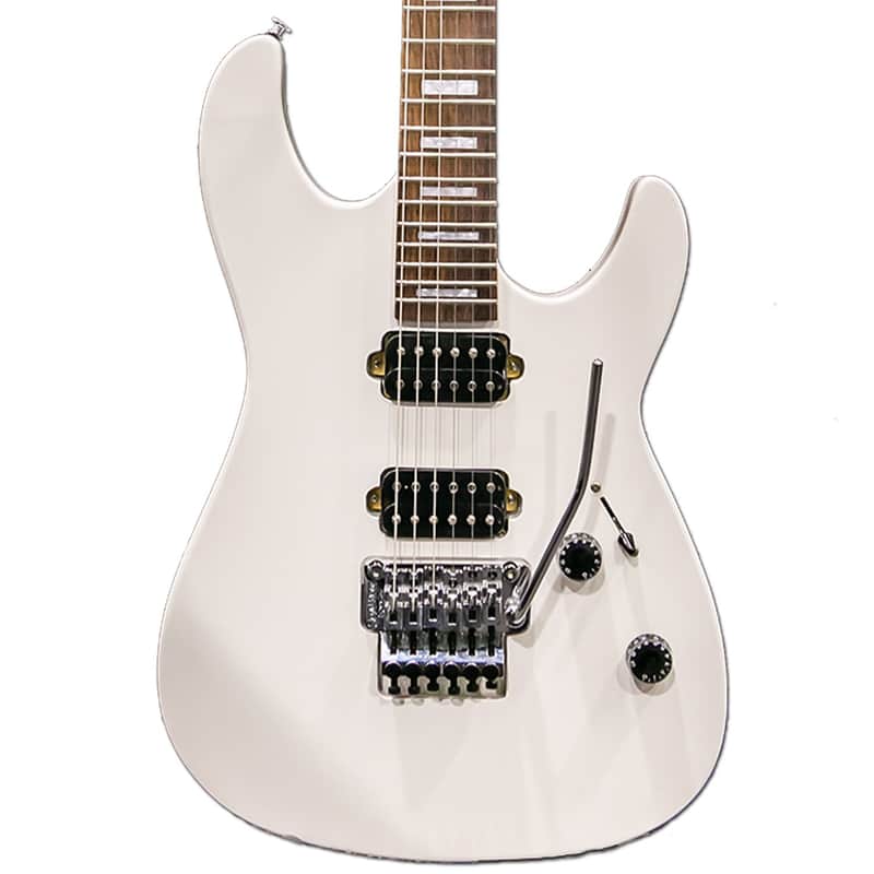 Sawtooth Americana 24 Series ST-M24 Satin White Electric Guitar with Floyd Rose Original, Seymour Duncan Pickups & Pro Series Gig Bag image 1