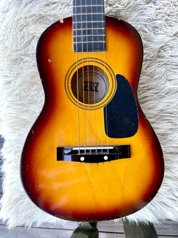 First Act Acoustic student guitar, travel, mini 80’s - Burst image 1