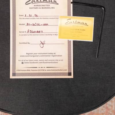 Eastman FT-SC'52-IBM FullerTone Series SC Electric Guitar - Ice Blue Metallic with Gig Bag image 12