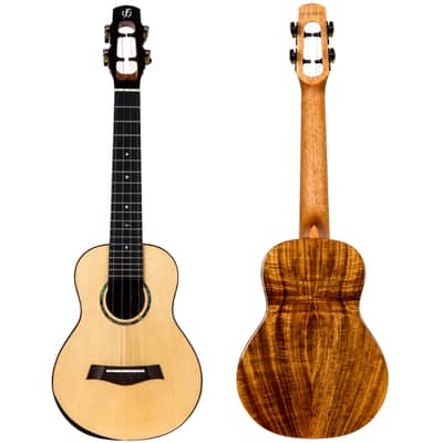 Flight Voyager EQ-A Concert Ukulele - solid spruce image 3