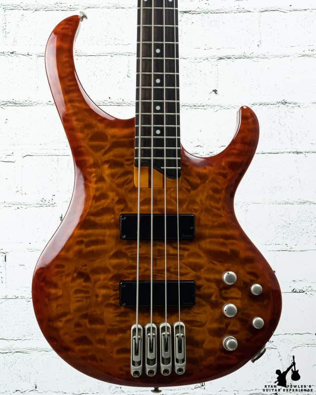 2004 Ibanez BTB Quilted Maple Bass Amber image 1