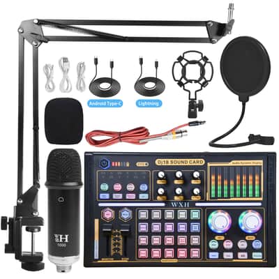 Bm800 Microphone Sound Card Full Set Of Mobile Phone Computer Microphone Special Equipment Suit image 9