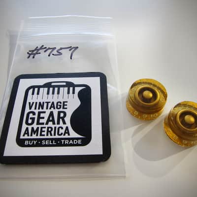Gibson Les Paul Standard & Junior Speed Knobs Authentic Vintage Part Circa 1953-1955 Gold image 5