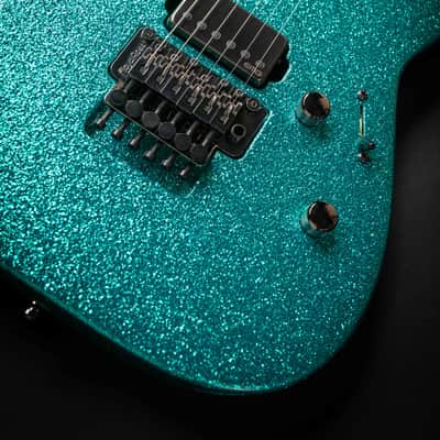 ESP Custom Shop M-II CTM FR-E Large Flakes Turquoise Sparkle (E6670252) image 3