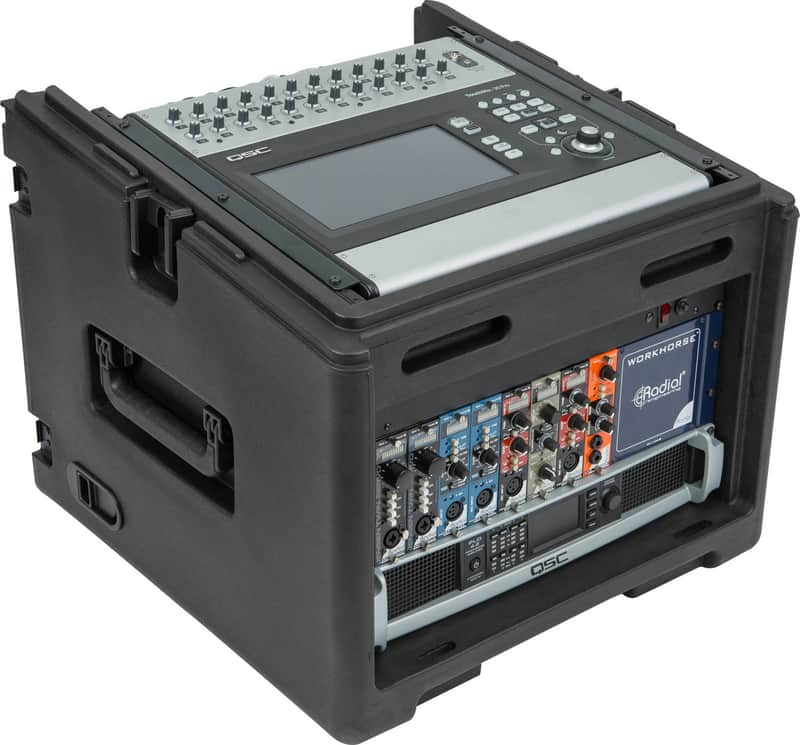 SKB 1SKB-R106W 10x6U Compact Rolling Rig Molded Audio Rack Case image 1