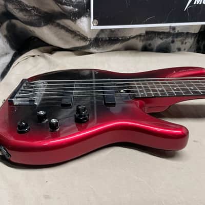Heartfield DR Series DR-5 5-string Bass Aguilar Preamp MIJ Made In Japan Red/Black image 7