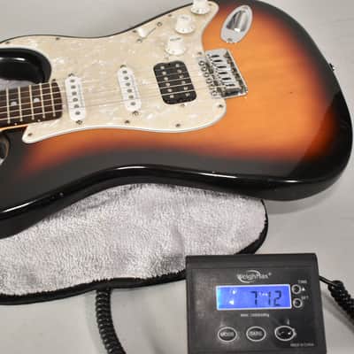 HSS Partscaster Strat Type Sunburst Finish Electric Guitar image 18