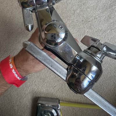 Premier Vintage Lokfast Double Tom Drum Holder Mount Post - 8” and 5” L Arm 70s - Chrome image 9