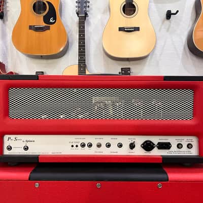 Splawn Pro Stock 100 "Marshall Super Lead" Style 100-watt Amp Head- Red image 5