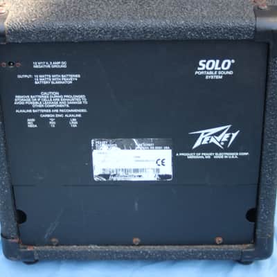 Peavey Solo 10-15 Watt Portable Sound System 1980s - Black image 4