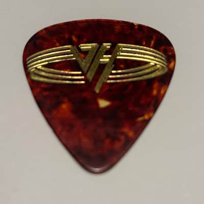 Eddie Van Halen EVH Tortoise Guitar Pick – “E.V.H. – F.U.C.K.” Gold Foil (Early 1990s) image 4
