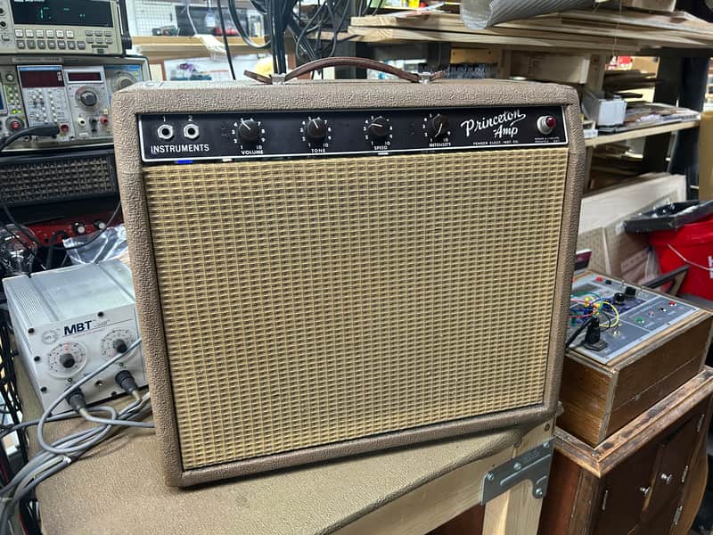 Fender Princeton 6G2 Brownface 12-Watt 1x10" Guitar Combo 1961 - 1963 - Brown image 1