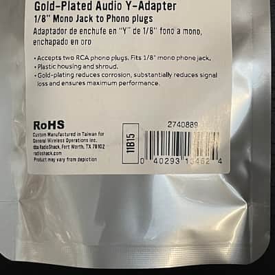 Radio Shack Gold plated Audio Y Adapter - New image 2
