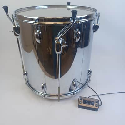 Slingerland 16x16"Chrome Over Wood Floor Tom Magnum Vintage 3ply Maple Drum 1970 image 15