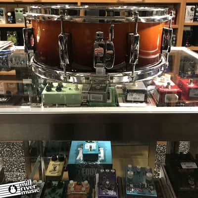 Pearl Vision Birch Snare Drum Burnt Orange Fade *Excellent Condition* image 2