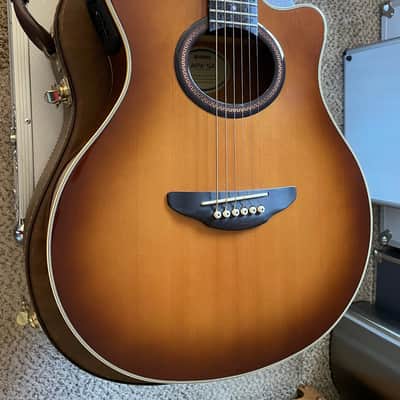 2003 Yamaha APX-5A acoustic/electric 6-string guitar in unique Sandburst finish, with OHSC image 1